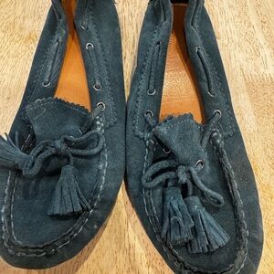 Coach Teal Suede Ankle Booties